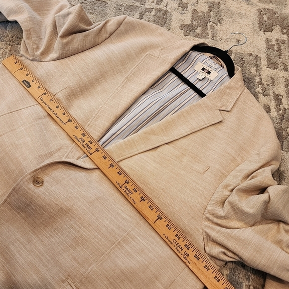 Joseph Abboud cotton 2-button beige blazer.  Men's size 3X - Picture 15 of 16
